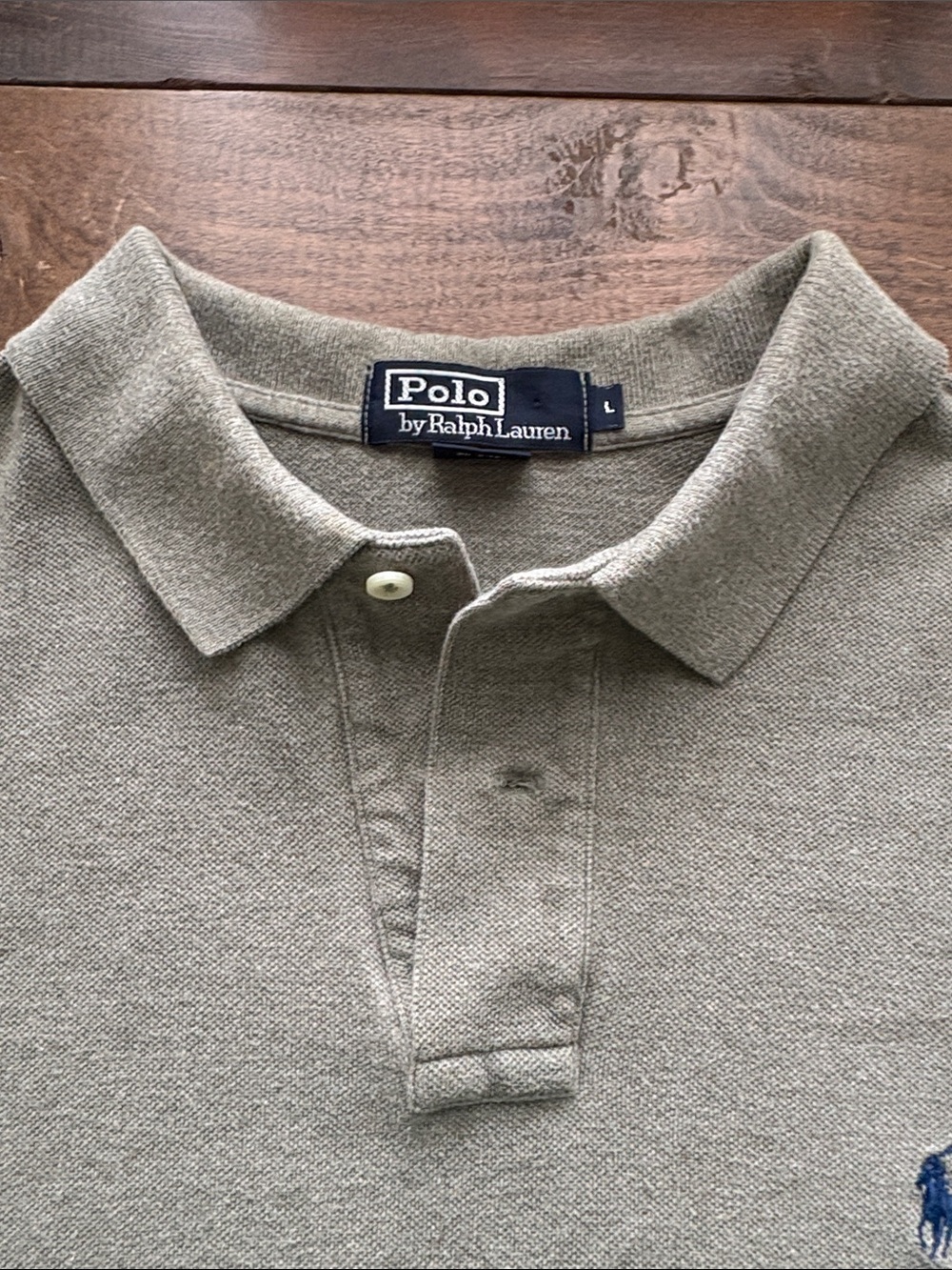 Polo by Ralph Lauren Olive Green Pique Cotton Polo Golf Shirt